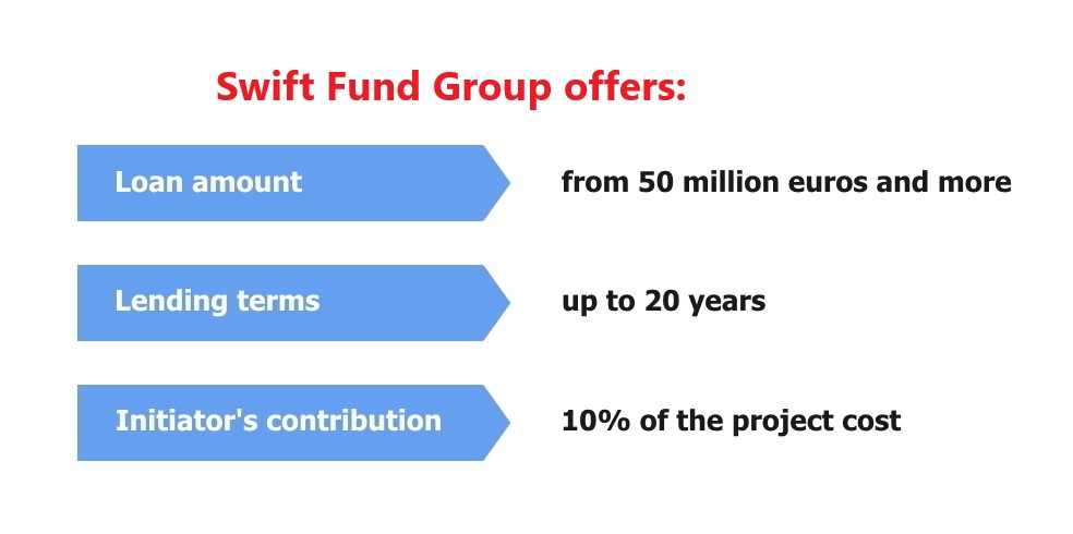 SFG finances long-term projects in energy, heavy industry, infrastructure, agriculture, real estate, tourism and other sectors