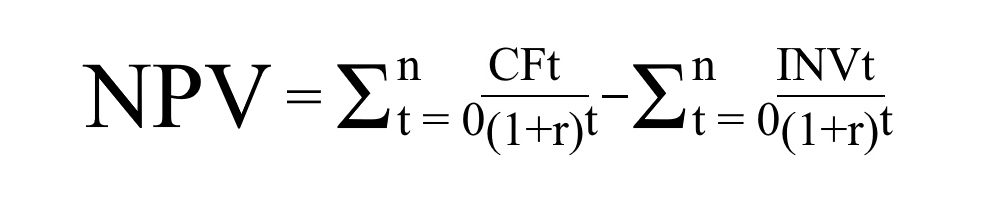 Net present value means the difference between the present value of the investment proceeds, discounted at the calculated interest rate, and the initial investment cost